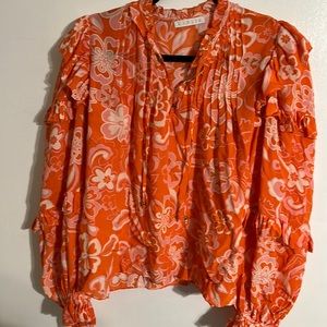 Karlie ruffle blouse never worn